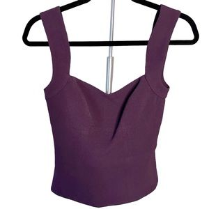 NWOT Dress The Population DTP PURPLE Structured Sweetheart Tank Top Blouse XS
